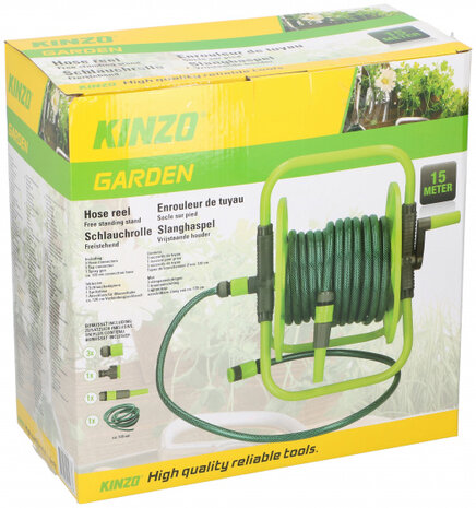 tuinslanghaspel 6 accesoires groen 15 m
