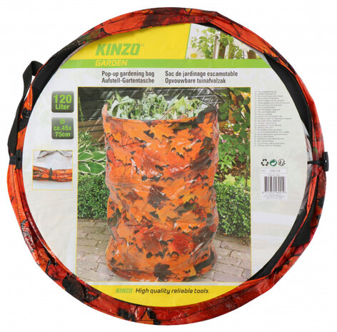 tuinafvalzak pop-up bladeren 120 liter 75 cm rood