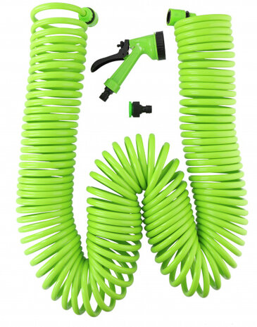 spiraalslang 30 meter groen