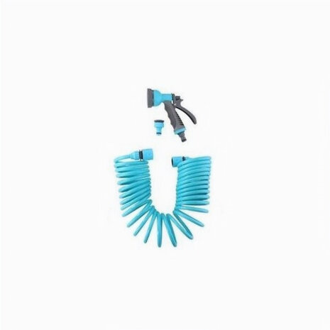 spiraaltuinslangset 7,5 m blauw
