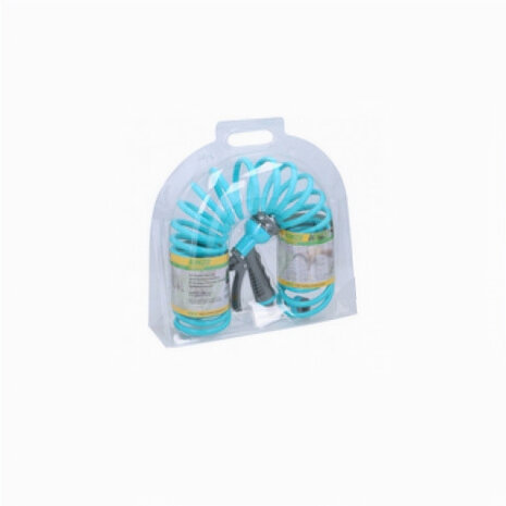 spiraaltuinslangset 7,5 m blauw
