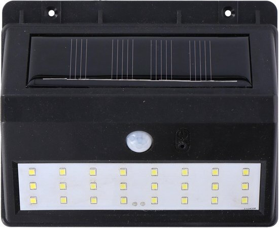 solar muurlamp 14 x 11,6 x 5 cm zwart