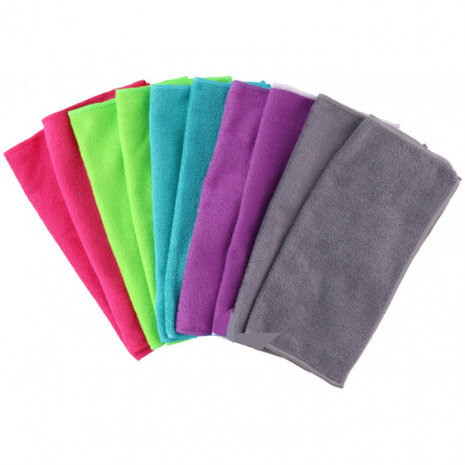 microvezeldoek multicolor 30 x 30 cm 10 stuks