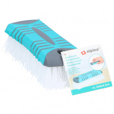 schrobborstel 16 x 6 x 4,5 cm blauw