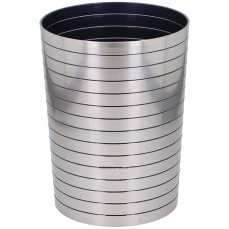 prullenbak rvs 6 L zilver