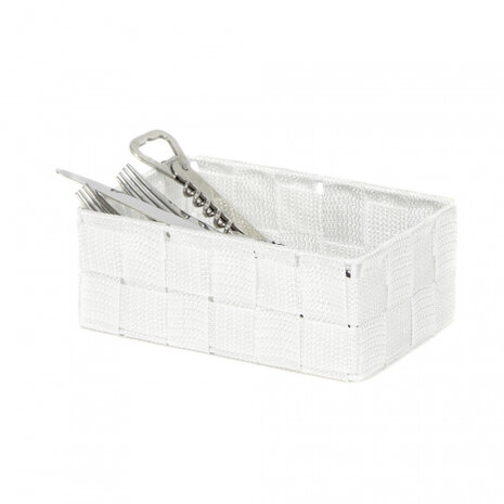 ladeverdeler Stan middelgroot 18 x 12 x 7 cm stof wit
