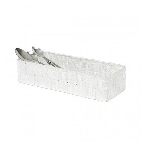 ladeverdeler Stan groot 30 x 12 x 7 cm stof wit