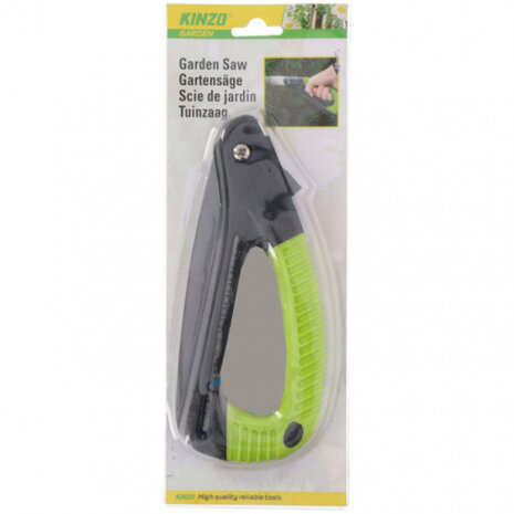 tuinzaag opvouwbaar 23 x 9 cm staal groen/zwart
