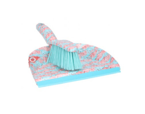 stoffer en blik blauw 32 cm