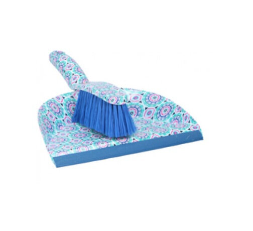 stoffer en blik 32 cm blauw