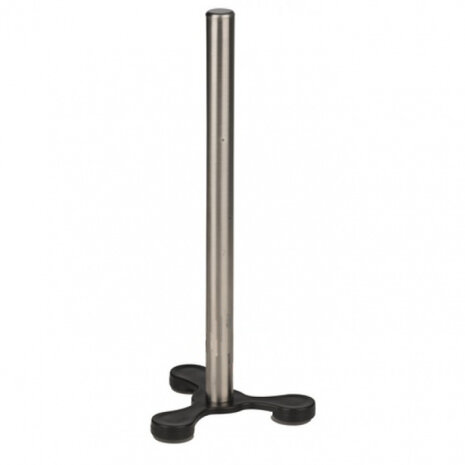 keukenrolhouder met zuignappen 32 cm zilver/zwart