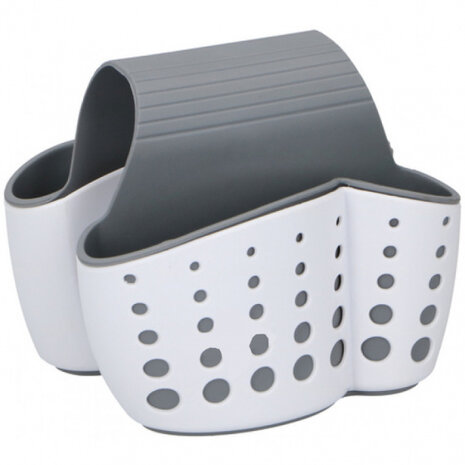 dubbele bestekbak gootsteen 27x14,5x4 cm grijs/wit