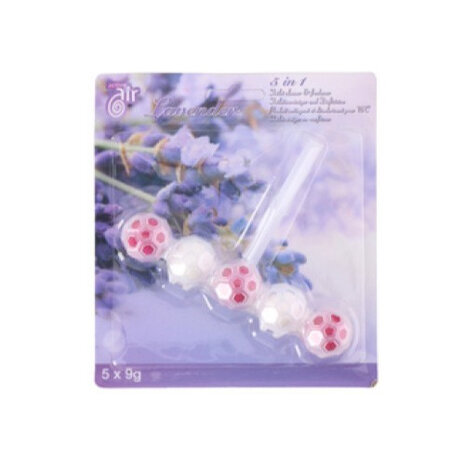 toiletblok Lavender 5 x 9 gram transparant/paars