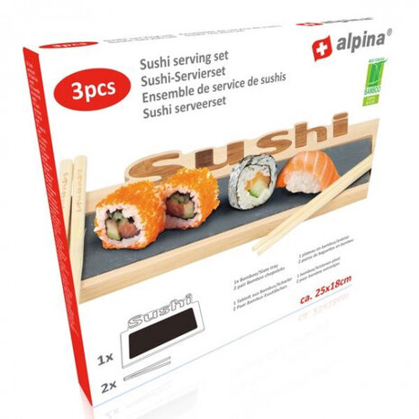 serveerset sushi 3 stuks 25x18x2 cm