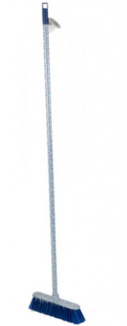 bezem donkerblauw 130 cm