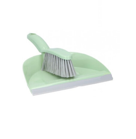 stoffer en blik pastelgroen 32 cm