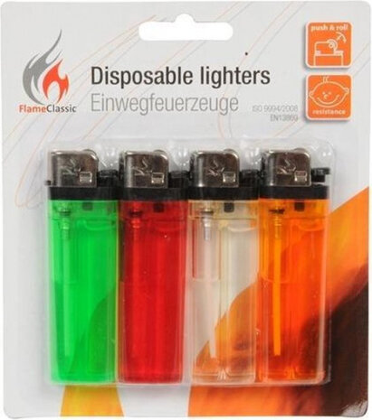 bbq en -access gasaanstekers 7 x 2 cm 4 stuks