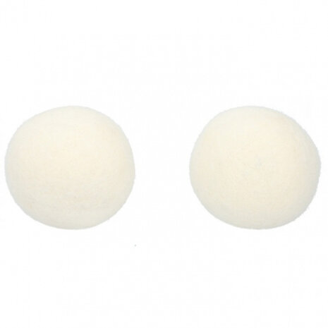 wollen drogerballen wol wit 2 stuks