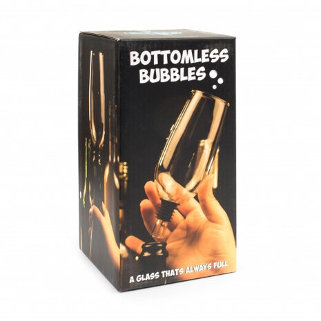 wijnglas Bottomless Bubbles 16,5 cm transparant