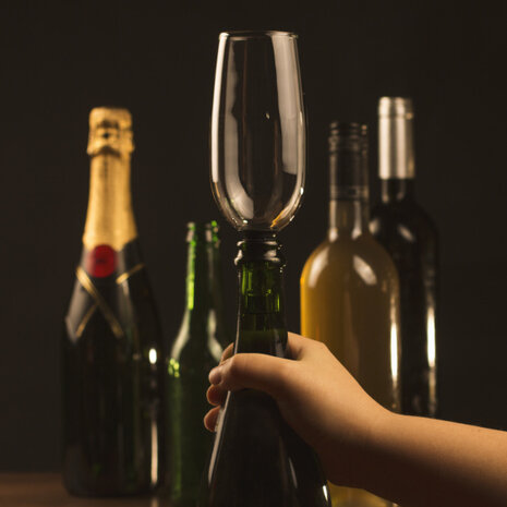 wijnglas Bottomless Bubbles 16,5 cm transparant