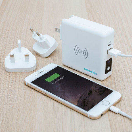 oplader 3-in-1 Super Charger 8000mAh wit