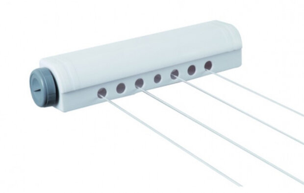 waslijncassette 4-lijns 7,3 x 30 cm wit 14 meter