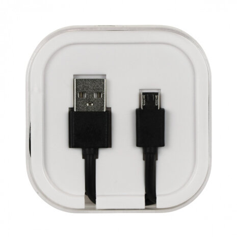 laadkabel USB/Micro-USB 1 meter zwart