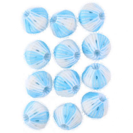 wasballen pluisverwijder blauw/wit 12 stuks
