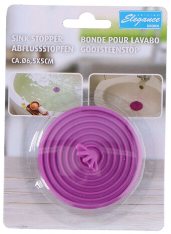 universe afvoerstop &Oslash; 6,5 x 5 cm rubber paars