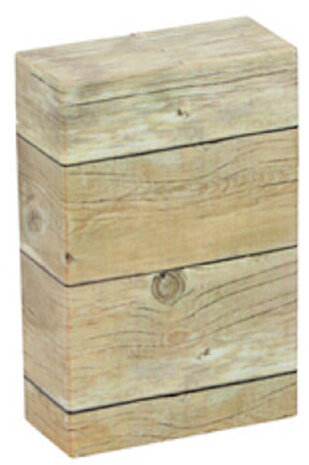 sigarettendoos hout 6,2 x 2,8 x 9,5 cm bruin