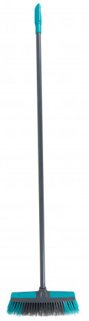 binnen- en buitenbezem 130 x 33 cm grijs/blauw