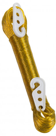 waslijn 20 meter PVC geel 3-delig