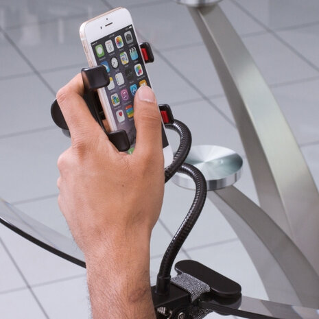 telefoonhouder Lazy Arm 65 cm zwart