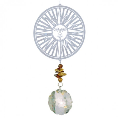 windspinner Magic Zon 40 cm glas zilver
