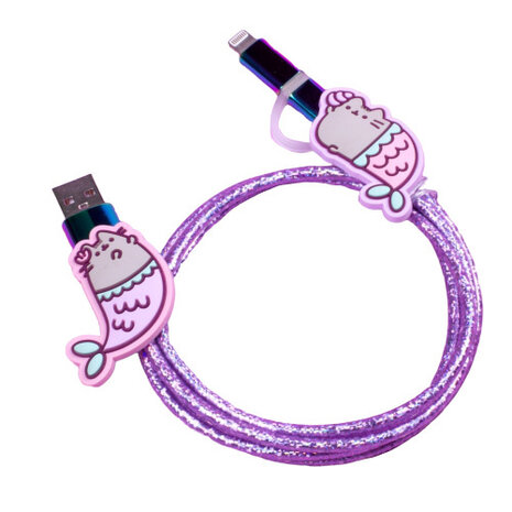 USB-oplaadkabel Zeemeermin 105 cm paars