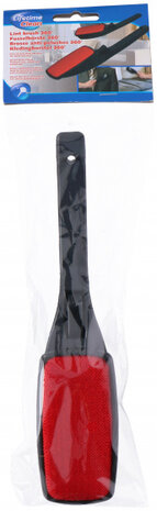 kledingborstel 360&deg; 26 cm polyester zwart/rood