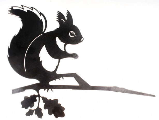 tuinsteker Eekhoorn 23,8 x 28,8 cm staal zwart