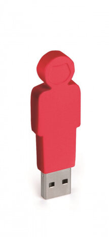 USB-stick City vader 4GB 6,3 cm rood
