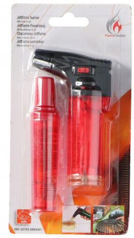 aansteker Jetflame 13,6 ml rood 10,9 cm 2-delig