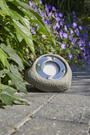 tuinverlichting Tatra 14 x 10 x 11,5 cm polyresin grijs 2 stuks
