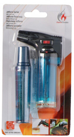 aansteker Jetflame 13,6 ml blauw 10,9 cm 2-delig