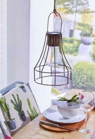 hanglamp Dortmund solar 13 x 16 cm staal koper