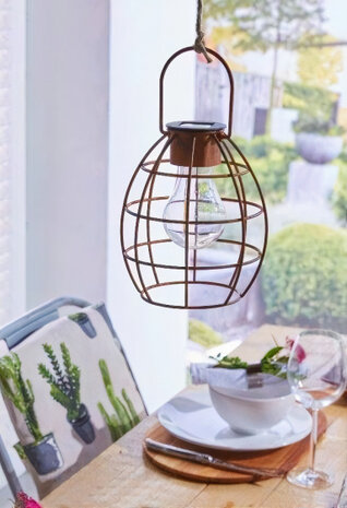 hanglamp Duisburg solar 13 x 16 cm staal koper