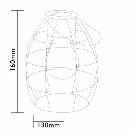 hanglamp Duisburg solar 13 x 16 cm staal koper