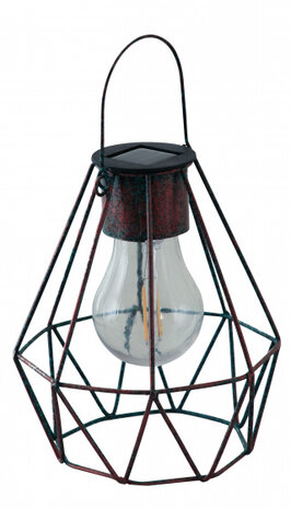 hanglamp Dusseldorf solar 13 x 16 cm staal koper