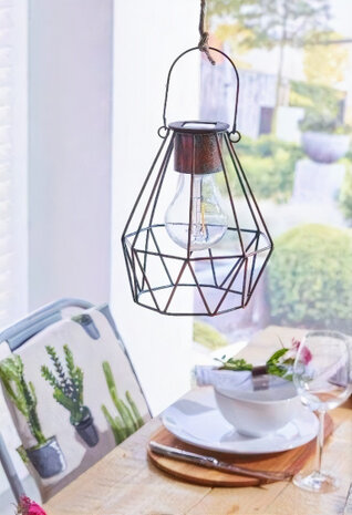 hanglamp Dusseldorf solar 13 x 16 cm staal koper