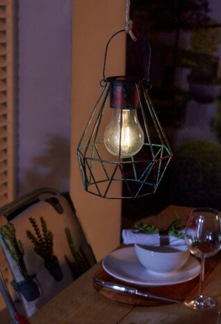 hanglamp Dusseldorf solar 13 x 16 cm staal koper