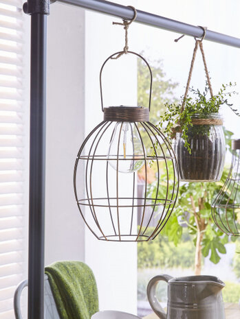 hanglamp Sheffield solar 20,7 x 26 cm staal koper