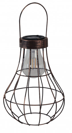 hanglamp Manchester solar 19,8 x 27 cm staal koper