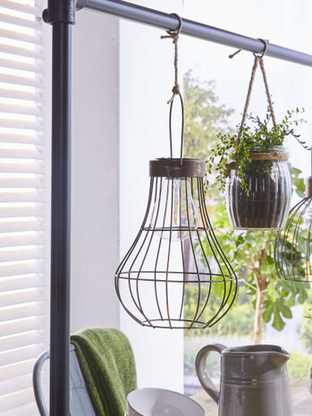 hanglamp Manchester solar 19,8 x 27 cm staal koper